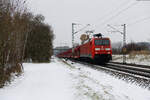 152 092 DB Cargo mit einem leeren Autotransportzug bei Postbauer-Heng Richtung Regensburg, 01.12.2020