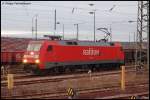 152 009-7 bereitet sich am Abend des 23.01.08 im Gterbereich des Aalener Bahnhofs vor, bald an FZT 56080 nach Stuttgart-Hafen anzusetzen.