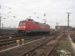 152 060-0 bei einer Rangierfahrt im Gterbahnhof Dresden-Friedrichstadt.09.02.08.