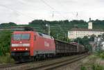 152 024 mit Umleitergterzug FIR 51589 Seelze Rbf – Kornwestheim Rbf durchs Neckartal am 20.8.2008 in Gundelsheim/Neckar.