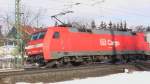 152 020-4 mit einem Gz bei Fulda Richtung Sden am 14.02.09