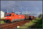 (mit Miniregenbogen) 152 042-8 fhrt -45504- nach Mukran. am 29.09.08