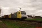 152 901-5 zieht 30 Gterwaggons in Richtung Hamm