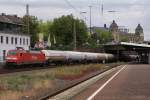 152 010-5 mit einem Kesselwagenzug in Wuppertal Steinbeck am 24.07.2010