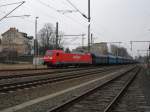 152 061-8 am 13.03.11 mit einem Kohlenzug in Reichenbach/V. oberer Bahnhof ein. 