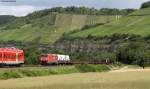 152 072-5 begegnet einem 440er bei Himmelstadt 23.6.11