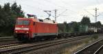 DB Schenker Rail 152 165 mit KLV-Zug in Richtung Bremen (Stemshorn/Bf Lemförde, 27.08.11).