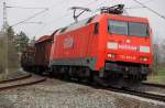 152 042-8 DB Schenker Rail bei Redwitz am 05.04.2012.