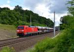 152 114 mit einem Autozug am 22.07.2012 unterwegs bei Frankfurt-Rosengarten.