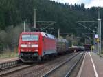 Gemischter Gterzug mit 152 146 am 02.11.2012 unterwegs nach Sden in Frtschendorf