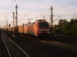 Am 06.06.2013 kam 152 122 mit einem Containerzug durch den Messebahnhof Hannover/Laatzen.