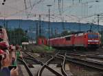 Am 08.06.2013 hatte die 152 161-8 die Aufgabe diesen Gterzug + 5 Lokomotiven von Mainz-Bischofsheim nach Gremberg zu ziehen.