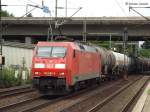 152 053-5 ist mit einen tankzug am 21.08.13 durch hh-harburg gefahren