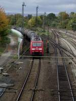 152 163-2 mit GATX Tankwagenzug am 17.10.13 in Mainz-Bischofsheim 