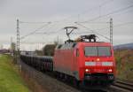 152 039-4 DB Schenker bei Staffelstein am 22.11.2013.