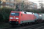 152 106-1 zog am 30.12.13 einen containerzug durch hh-harburg