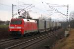 152 043-6 DB Schenker bei Staffelstein am 19.02.2014.