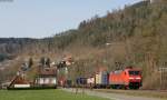 152 131-9 mit dem KT 50054 (Singen(Htw)-Rheinhausen)  bei Aistaig 30.3.14