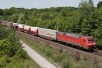 152 044-4 auf der Nordumfahrung des Rangierbahnhofs München Nord, 07.06.2014