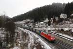 152 007 zu sehen am 25.01.15 in Lauenstein.