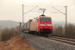 152 069-1 DB Schenker Rail bei Reundorf am 14.02.2015.