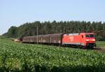 152 115 mit EZ 51880 (Mannheim Rbf–Maschen Rbf) am 06.07.2013 zwischen Jesteburg und Maschen Rbf