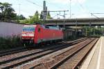 Am 13.08.2014 fuhr 152 150-9 als Tfzf durch den Bahnhof von Hamburg Harburg gen Maschen.