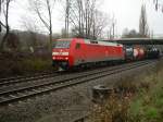 152 126 am 3.3.2007 mit Gemischtem Gterzug in Hannover/Limmer Richtung Seelze