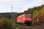 152 088-1 DB Schenker bei Steinbach im Frankenwald am 23.10.2015.