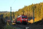 152 109-5 DB Schenker bei Steinbach im Frankenwald am 03.11.2015.