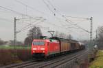 152 127-7 DB Schenker bei Bad Staffelstein am 18.12.2015.