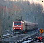 152 036-0 DB kommt durch Kohlscheid aus Richtung Aachen-West,Laurensberg,Richterich mit einem Kurzen Kohlenzug aus Gent-Zeehaven(B) nach Bernburg(D) und fährt in Richtung Herzogenrath,Neuss.