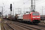 152 086-5 mit ECR 247 039-1 am Haken durchfährt Duisburg-Bissingheim 19.3.2016