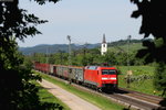 152 140-0 mit dem EZ 45023 (Mannheim Rbf-Chiasso) bei Denzlingen 10.6.16