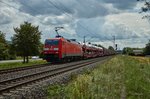 152 027-9 passiert am 09.08.16 mit einen Autozug Thüngersheim in Richtung Norden.