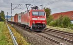 152 033-7 ist am 13.10.16 mit einen Containerzug in Richtung Norden unterwegs gesehen bei Himmelstadt.