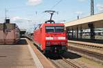 Nachschuss am Nachmittag des 08.07.2015 auf 152 047-7, als sie als Lokzug (Muttenz - BW Haltingen) durch den Badischen Bahnhof von Basel fuhr, nachdem sie einen Güterzug in die Schweiz gebracht hatte.