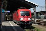 182 022-4 hat mit dem RE 1 aus Magdeburg Hbf. den Zielbahnhof Frankfurt/Oder erreicht. (17.05.2017) 
