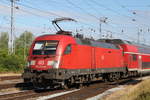 182 023-2 mit RE4305(Hamburg-Rostock)bei der Einfahrt im Rostocker Hbf.01.07.2018 