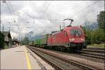 182 023 (9180 182 023-2 D-DB) bringt einen Hangartnerzug vom Brenner in Richtung Mnchen.