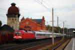 182 011-7 mit dem IC 1923 nach Kln Hbf in Rathenow.