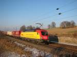 182 009 (DHL) bei Pfaffenhofen (am 29.01.06)