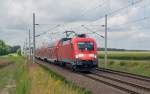 182 015 befrderte am 11.07.12 einen RE von Leipzig nach Dresden durch Radegast.