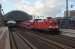 182 021-6 mit der S 1 (37743) Meien Triebischtal - Bad Schandau am 15.01.2012 bei der Ausfahrt aus Dresden Hbf