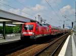 BR 6 182 als RE1 nach Eisenhüttenstadt im Bahnhof Berlin Ostbahnhof.(8.8.2014) 
