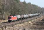 182 024 mit CSQ 47960 (Gro Schwechat–Hamburg Hohe Schaar) am 29.03.2011 zwischen Radbruch und Winsen (Luhe)