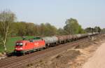 182 025 mit CSQ 47960 (Gro Schwechat–Hamburg Hohe Schaar) am 21.04.2011 zwischen Bardowick und Radbruch