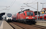 182 019 verlässt mit einer S2 nach Leipzig-Connewitz am 28.02.16 Bitterfeld.