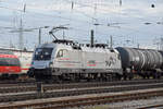 Lok 182 602-3 durchfährt den badischen Bahnhof.