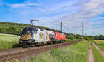 182 523 Kaiser und 182 023 DB Regio Rostock LZ gen Süden am 19.06.2020 in Kerzell